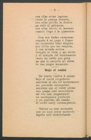 Bajo el ombú