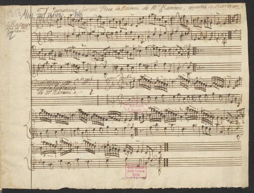 Variationen; cemb; d-Moll