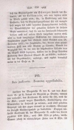183. Res judicata. Summa appellabilis.