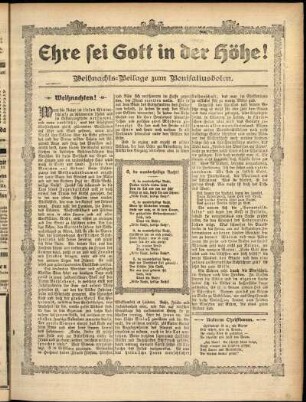 Zweite Ausgabe vom Sonntag, den 29. Dezember 1912.