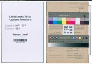 Entnazifizierung Josef Jansen , geb. 10.01.1903 (Kunstgewerbler)