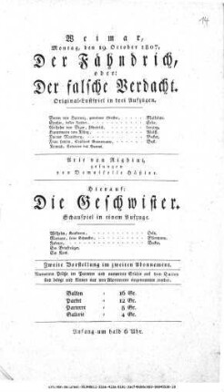 Der Fähndrich, oder: Der falsche Verdacht