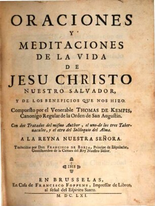 Los 4 libr. de la imitacion de Christo