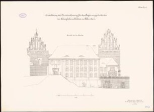 Dienstwohnung des Regierungspräsidenten im Königlichen Schloss, Allenstein: Aufriss 1:100
