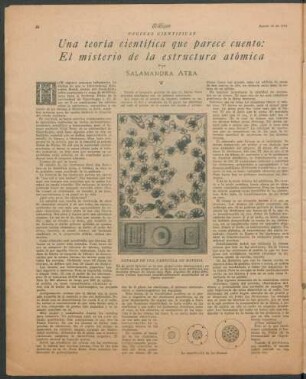 Una teoría científica que parece cuento: El misterio de la estructura atómica : Páginas científicas