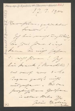 Brief an Ferruccio Busoni : 17.03.1900