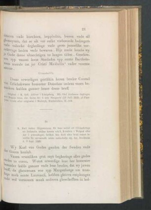 10. [K. Karl till Högmästaren om den erbjudna bemedlingen, dat. Stockh. d. 2 Sept. 1449.]