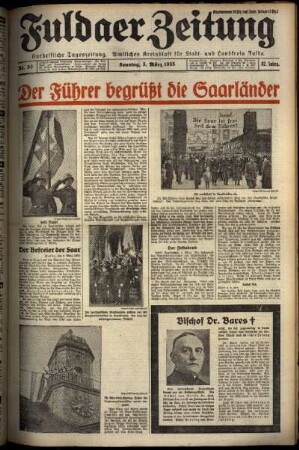 Erste Ausgabe vom Sonntag, den 03. März 1935.