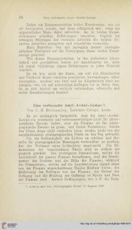 Eine verbesserte Amyl-Acetat-Lampe