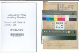 Entnazifizierung Hans Brands , geb. 28.04.1897 (Ingenieur)