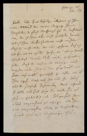 Brief von Wilhelm Grimm an Georg Schulze