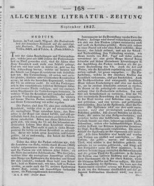 Petzoldt, A.: Die Pockenkrankheit mit besonderer Rücksicht auf die pathologische Anatomie. Leipzig: Wigand 1836