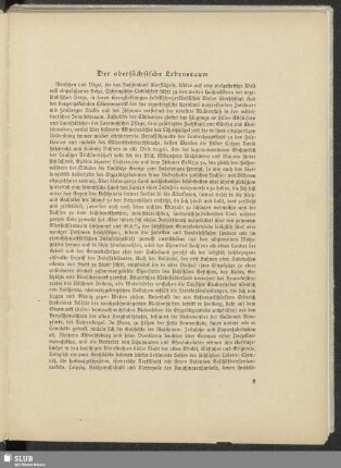 Der obersächsische Lebensraum