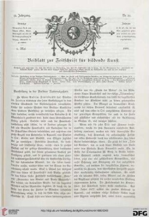 Ausstellungen in der Berliner Nationalgalerie