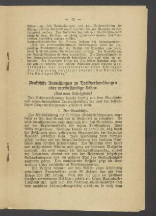 Praktische Anweisungen zu Tarifverhandlungen über wertbeständige Löhne