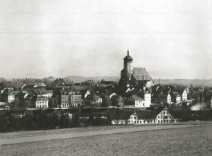 Marienberg, Stadtmitte mit Stadtkirche St. Marien von Süden vom Schlettenberghang