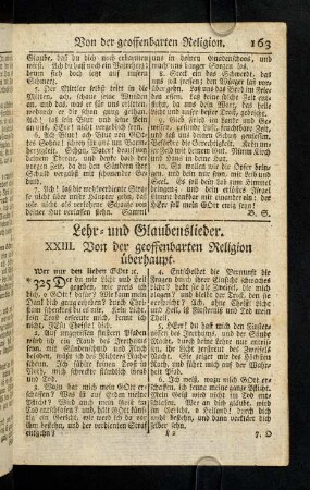 163-167, XXIII. Von der geoffenbarten Religion ueberhaupt