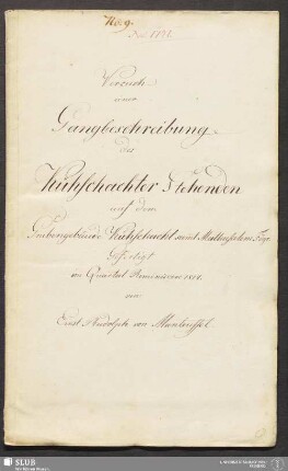 Versuch einer Gangbeschreibung des Kühschachter Stehenden auf dem Grubengebäude Kühschacht samt Mathusalem Fdgr. - 18.6412 4.