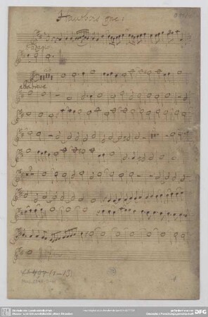 Sonatas - Mus.2398-O-11 : ob, strings, bc - D; SeiH 253; HauH 3.18