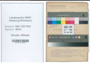 Entnazifizierung Wilhelm Schulte , geb. 05.08.1897 (Prokurist)