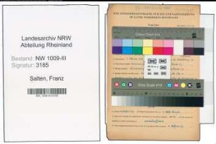 Entnazifizierung Franz Salten , geb. 01.10.1905 (Verw.Angestellter)