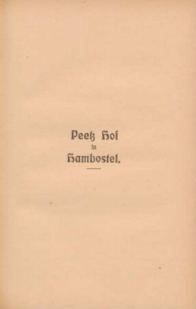 Peetz Hof in Hambostel