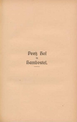 Peetz Hof in Hambostel