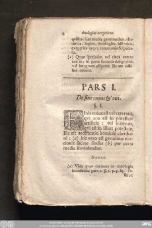 Pars I. De fine cuius & cui.