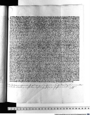 Urkunde über die Abtretung von Wassenberg an Herzog Wilhelm von Jülich. 1494.06.24.