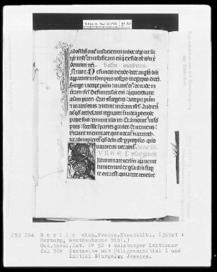 Lektionar aus Salzburg — Initialen I und S(urge), Folio 30verso
