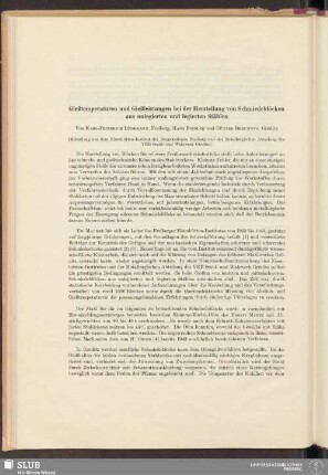 Gießtemperaturen und Gießleistungen bei der Herstellung von Schmiedeblöcken aus unlegierten und legierten Stählen