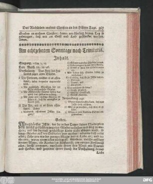 Am achtzehnten Sonntage nach Trinitatis.