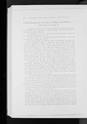 Verhandlungen zu Antwerpen, Brügge und Mecheln. - 1518 Okt. 12-Dec. 2.