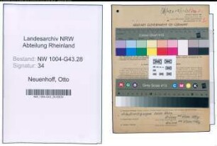 Entnazifizierung Otto Neuenhoff , geb. 08.04.1913 (Malermeister)