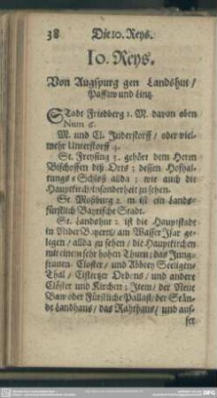 10. Reys. Von Augspurg gen Landshut, Passaw und Lintz