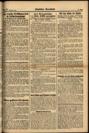 Zweite Ausgabe vom Freitag, den 08. November 1940.