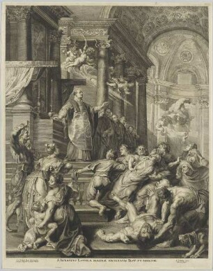 Der Heilige Ignatius von Loyola heilt die Besessenen
