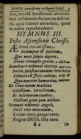 Hymnus III. Festo Ascensionis Christi.