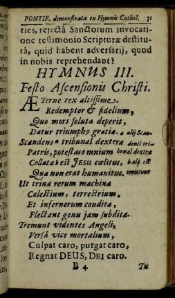 Hymnus III. Festo Ascensionis Christi.