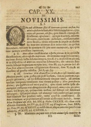 Cap. XX. De Novissimis.