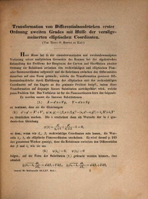 Journal für die reine und angewandte Mathematik, 65. 1865