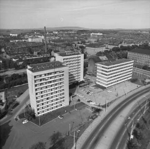 Tourist-Hotel am Juri-Gagarin-Ring in Erfurt : Blickrichtung Osten