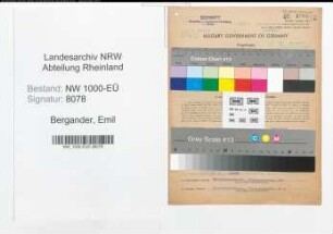 Entnazifizierung Emil Bergander, geb. 20.02.1891 (Makler)