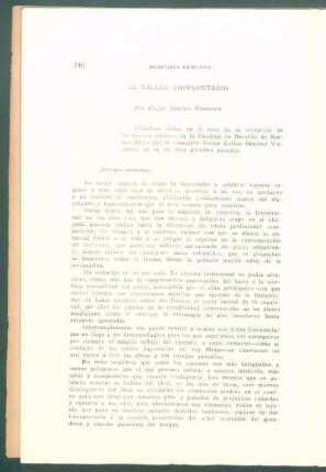 El taller universitario