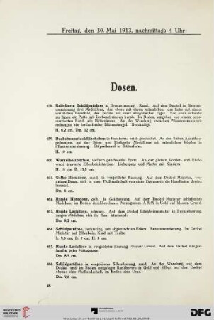 Dosen (Nr. 458-469)