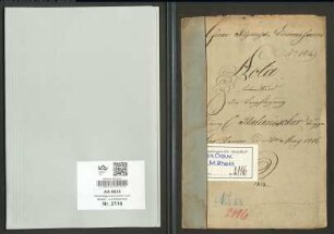 Wälderdepartement: Verpflegung Königlich. Italienischer Truppen pro Januar ad ult. Mai 1816