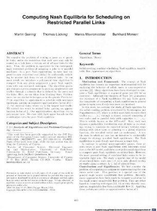 Computing nash equilibria for scheduling on restricted parallel links