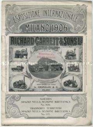 Katalog über landwirtschaftliche Maschinen von der Firma R. Garrett und Sons in England