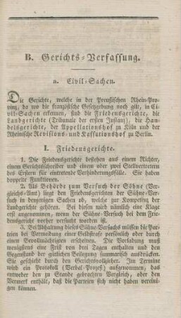 B. Gerichts-Verfassung.