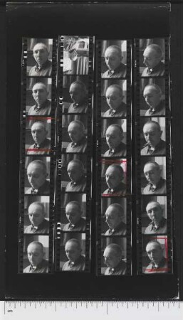 Kontaktabzüge von Porträtaufnahmen André Marchand